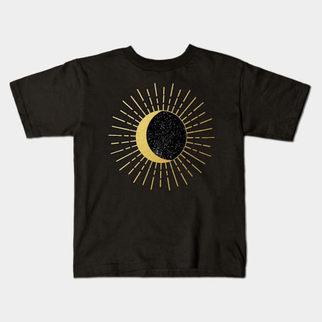 Total Solar Eclipse, Path of Totality, Countdown to Totality, Celestial, Astronomy Sun (2 Sided) Kids T-Shirt by CrosbyD